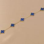 [Twinkle jewelry]New CLOVER 5 MOTIF BLUE AGATE BRACELET COLLECTION