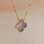 ¡®Twinkle jewelry¡¯CLOVER 15MM  GRAY MOTHER OF PEARL NECKLACE
