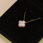 ¡®Twinkle jewelry¡¯CLOVER 15MM DIAMOND WHITE FRITILLARIA NECKLACE