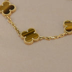 [Twinkle jewelry]New  CLOVER 5 MOTIFS TIGER EYE BRACELET COLLECTION