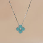 ¡®Twinkle jewelry¡¯CLOVER 15MM DIAMOND SVRES PORCELAIN  NECKLACE SILVER