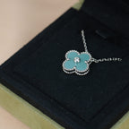 ¡®Twinkle jewelry¡¯CLOVER 15MM DIAMOND SVRES PORCELAIN  NECKLACE SILVER