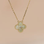 ¡®Twinkle jewelry¡¯CLOVER 15MM DIAMOND GOLD MOTHER OF PEARL NECKLACE