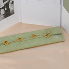 [Twinkle jewelry]New  CLOVER 5 MOTIFS TIGER EYE BRACELET COLLECTION