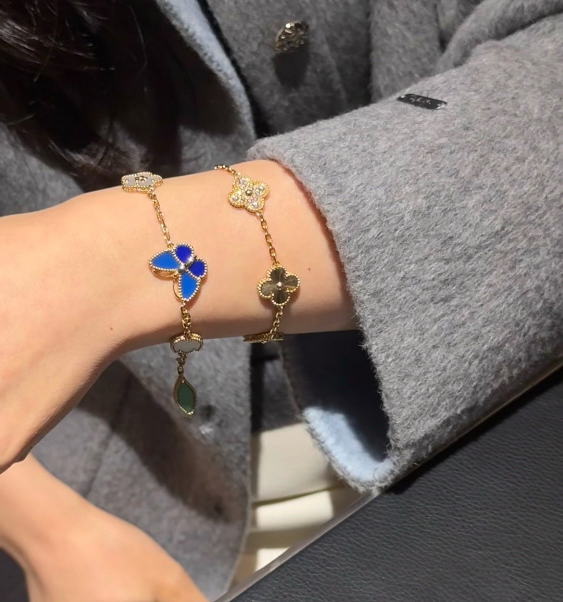 [Twinkle JURI]LUCKY SPRING BUTTERFLY 5 MOTIF BRACELET