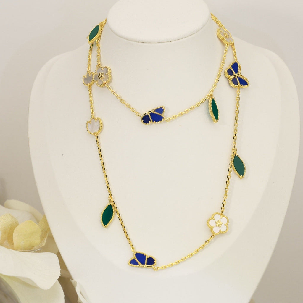 [Twinkle JURI]LUCKY SPRING BUTTERFLY 15 FLOWER NECKLACE