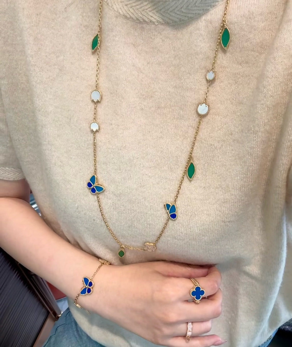 [Twinkle JURI]LUCKY SPRING BUTTERFLY 15 FLOWER NECKLACE