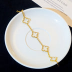 [Twinkle jewelry]New CLOVER 5 MOTIF ROCK CRYSTAL BRACELET