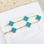 [Twinkle jewelry]New  CLOVER 5 MOTIF TURQUOISE BRACELET COLLECTION
