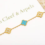 [Twinkle jewelry]New  CLOVER 5 MOTIF TURQUOISE BRACELET COLLECTION
