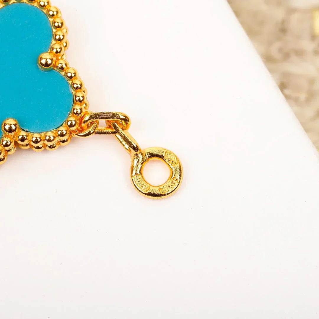 [Twinkle jewelry]New  CLOVER 5 MOTIF TURQUOISE BRACELET COLLECTION