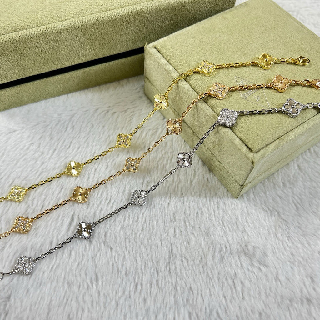 [¡®Twinkle jewelry¡¯]CLOVER 6 MOTIF DIAMOND LASER BRACELET