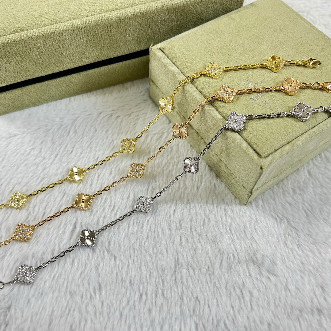 [¡®Twinkle jewelry¡¯]CLOVER 6 MOTIF DIAMOND LASER BRACELET