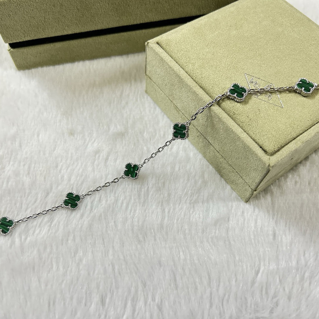 [¡®Twinkle jewelry¡¯]CLOVER 6 MOTIF MALACHITE BRACELET