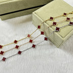 [¡®Twinkle jewelry¡¯]CLOVER 6 MOTIF RED AGATE BRACELET