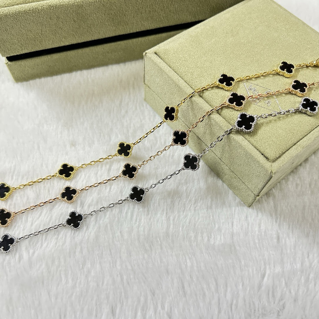 [¡®Twinkle jewelry¡¯]CLOVER 6 MOTIF  ONYXS BRACELET