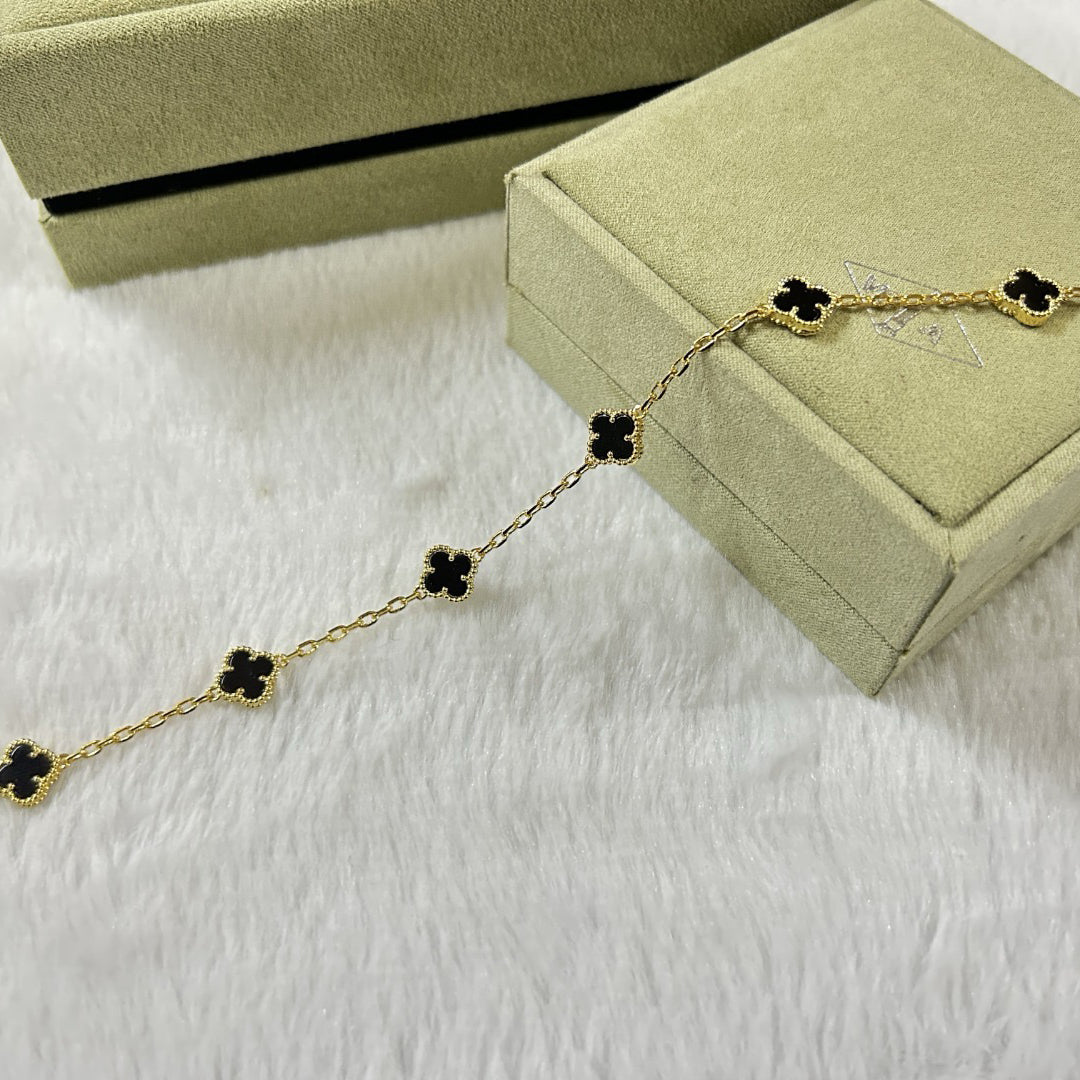 [¡®Twinkle jewelry¡¯]CLOVER 6 MOTIF  ONYXS BRACELET