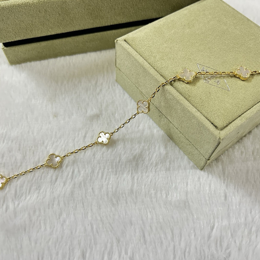 [¡®Twinkle jewelry¡¯]CLOVER 6 MOTIF WHITE MOP BRACELET