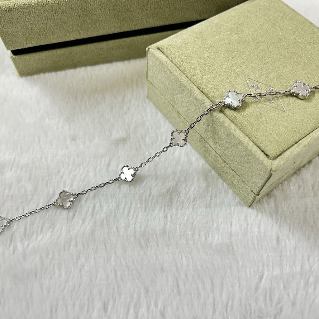 [¡®Twinkle jewelry¡¯]CLOVER 6 MOTIF WHITE MOP BRACELET