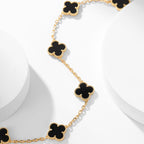 ¡®Twinkle jewelry¡¯CLOVER 10 MOTIFS ONYX NECKLACE