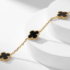 ¡®Twinkle jewelry¡¯CLOVER 10 MOTIFS ONYX NECKLACE