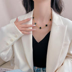 ¡®Twinkle jewelry¡¯CLOVER 10 MOTIFS ONYX NECKLACE