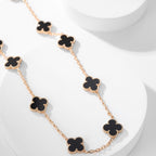 ¡®Twinkle jewelry¡¯CLOVER 10 MOTIFS ONYX NECKLACE