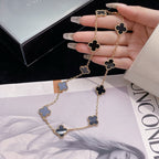 ¡®Twinkle jewelry¡¯CLOVER 10 MOTIFS ONYX NECKLACE