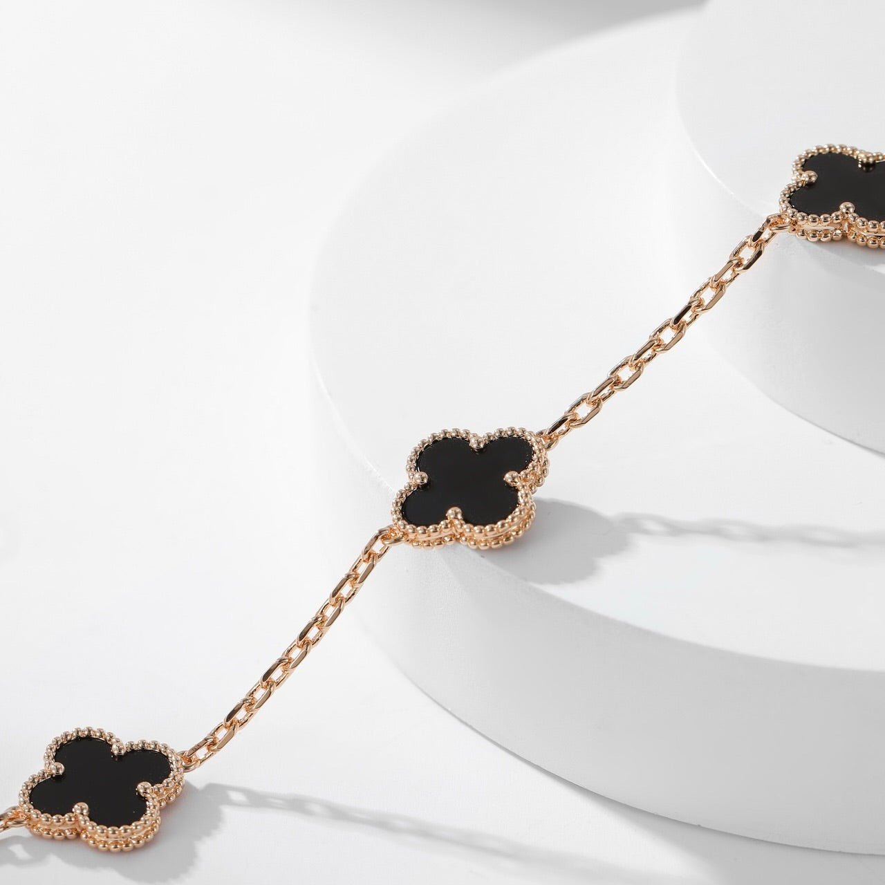 ¡®Twinkle jewelry¡¯CLOVER 10 MOTIFS ONYX NECKLACE