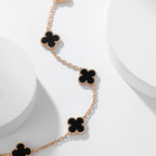 ¡®Twinkle jewelry¡¯CLOVER 10 MOTIFS ONYX NECKLACE