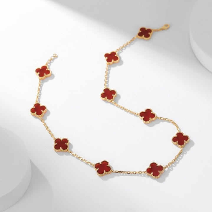 ¡®Twinkle jewelry¡¯CLOVER 10 MOTIFS CARNELIAN NECKLACE