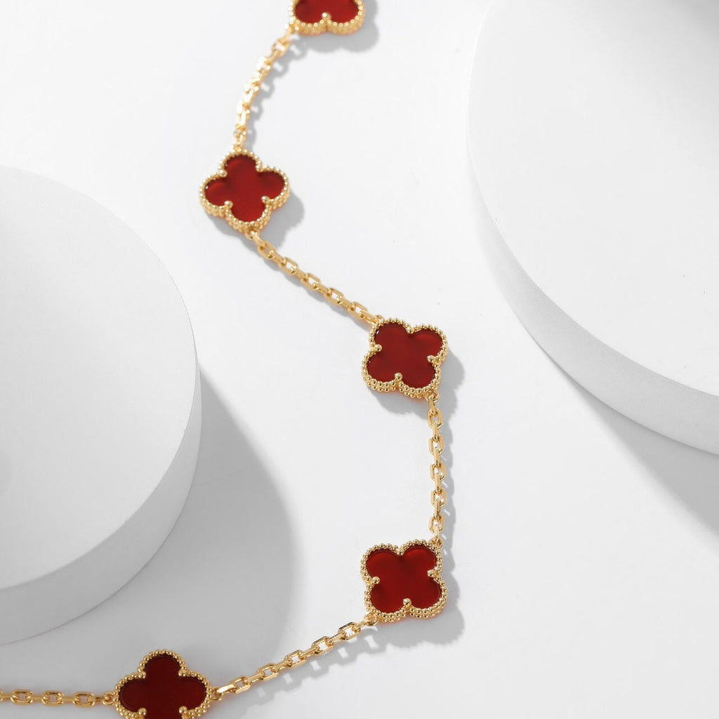 ¡®Twinkle jewelry¡¯CLOVER 10 MOTIFS CARNELIAN NECKLACE