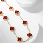 ¡®Twinkle jewelry¡¯CLOVER 10 MOTIFS CARNELIAN NECKLACE