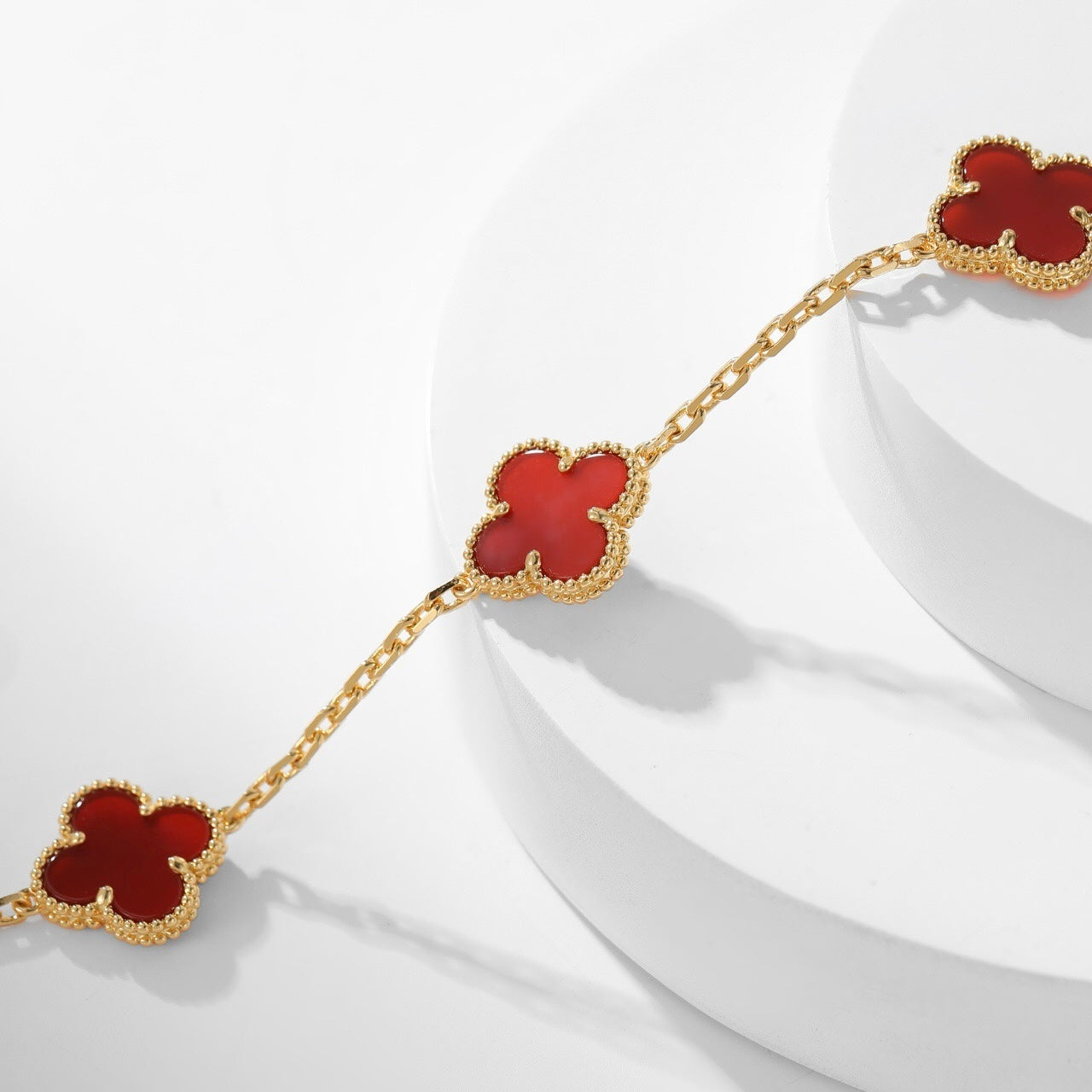 ¡®Twinkle jewelry¡¯CLOVER 10 MOTIFS CARNELIAN NECKLACE
