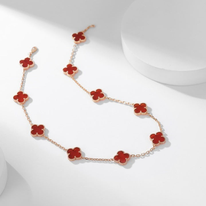 ¡®Twinkle jewelry¡¯CLOVER 10 MOTIFS CARNELIAN NECKLACE