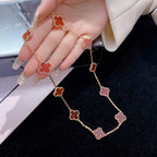 ¡®Twinkle jewelry¡¯CLOVER 10 MOTIFS CARNELIAN NECKLACE