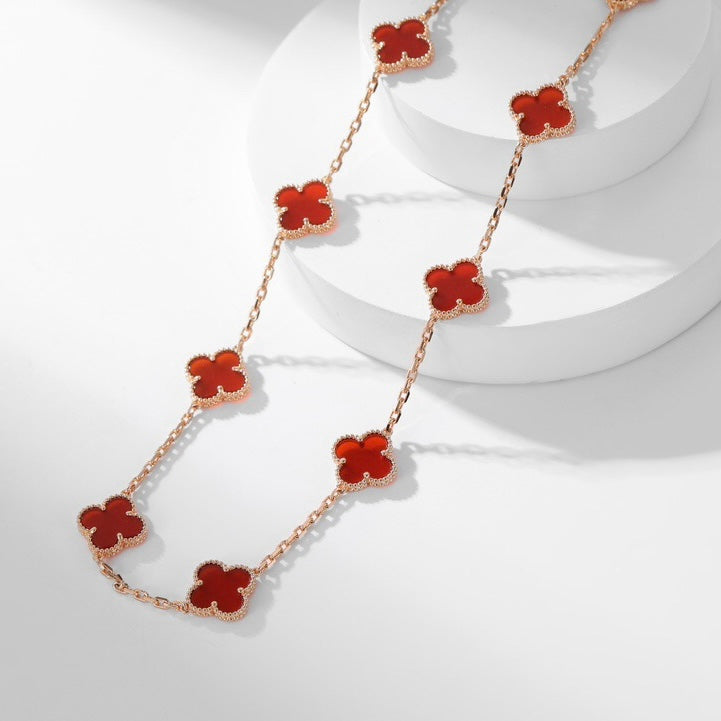 ¡®Twinkle jewelry¡¯CLOVER 10 MOTIFS CARNELIAN NECKLACE