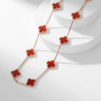 ¡®Twinkle jewelry¡¯CLOVER 10 MOTIFS CARNELIAN NECKLACE