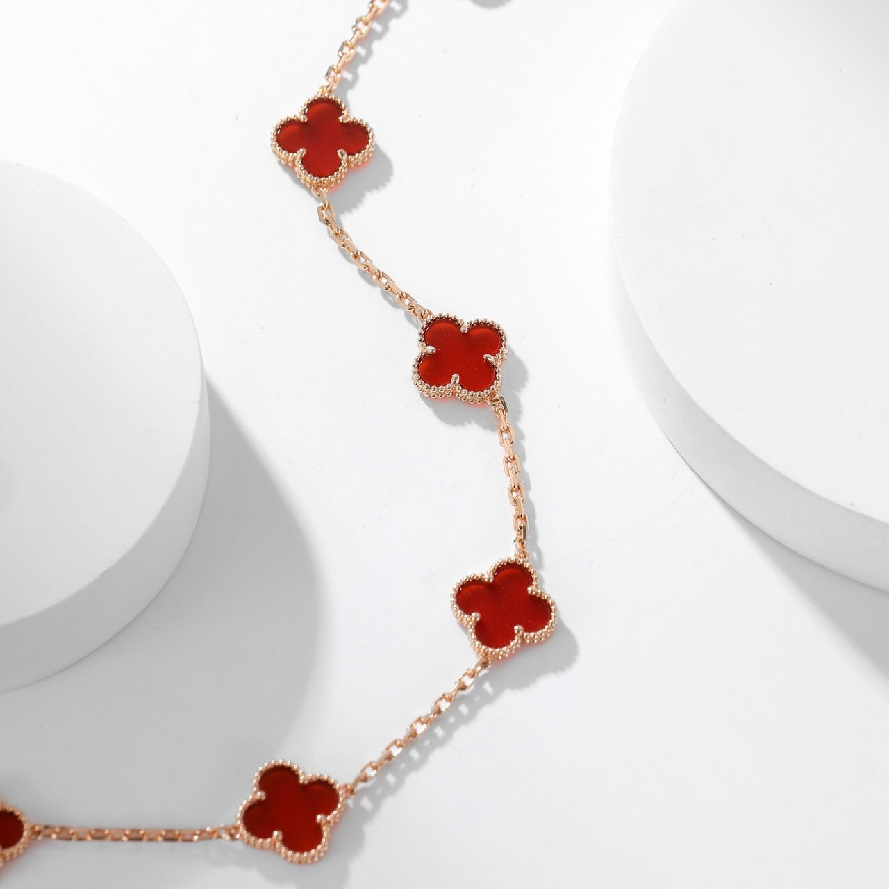 ¡®Twinkle jewelry¡¯CLOVER 10 MOTIFS CARNELIAN NECKLACE