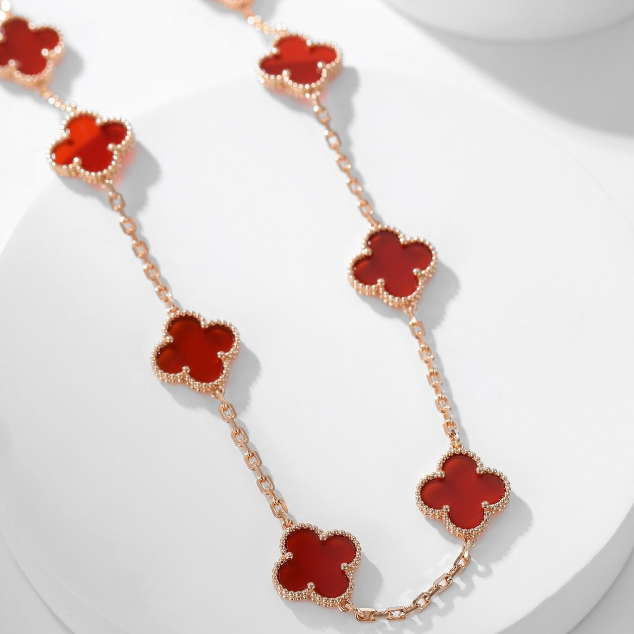¡®Twinkle jewelry¡¯CLOVER 10 MOTIFS CARNELIAN NECKLACE