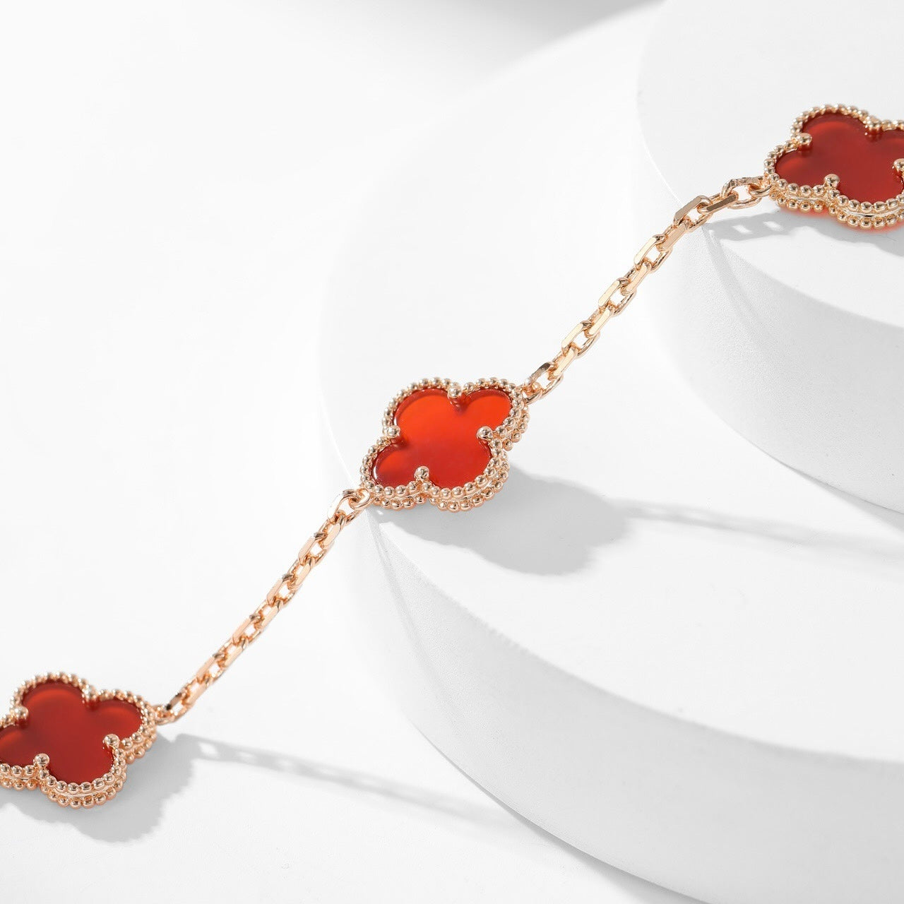 ¡®Twinkle jewelry¡¯CLOVER 10 MOTIFS CARNELIAN NECKLACE