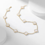 ¡®Twinkle jewelry¡¯CLOVER 10 MOTIFS WHITE MOTHER OF PEARL NECKLACE