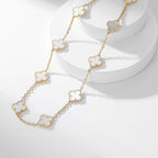 ¡®Twinkle jewelry¡¯CLOVER 10 MOTIFS WHITE MOTHER OF PEARL NECKLACE