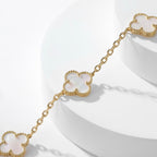 ¡®Twinkle jewelry¡¯CLOVER 10 MOTIFS WHITE MOTHER OF PEARL NECKLACE