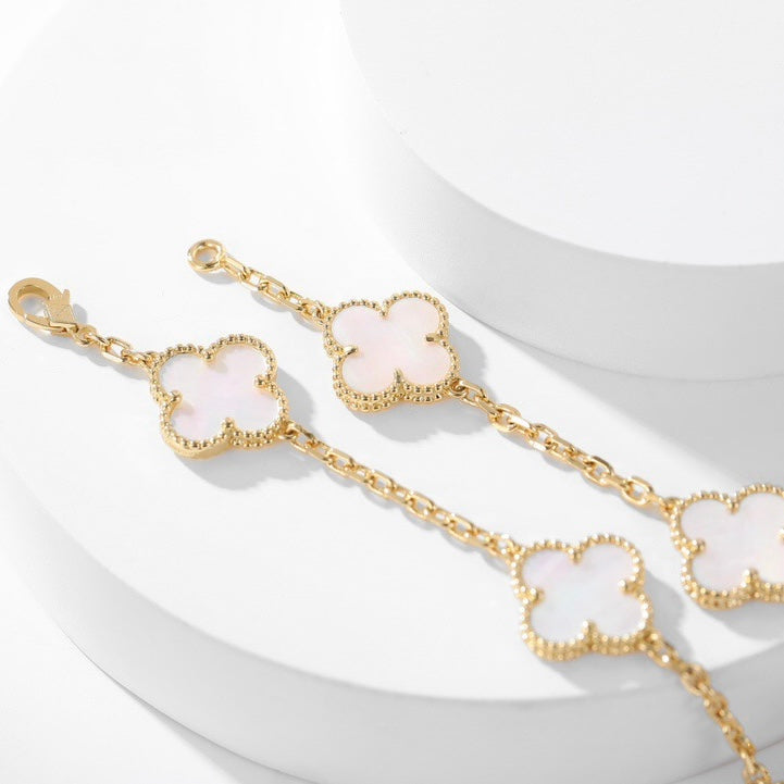 ¡®Twinkle jewelry¡¯CLOVER 10 MOTIFS WHITE MOTHER OF PEARL NECKLACE