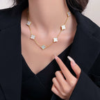 ¡®Twinkle jewelry¡¯CLOVER 10 MOTIFS WHITE MOTHER OF PEARL NECKLACE