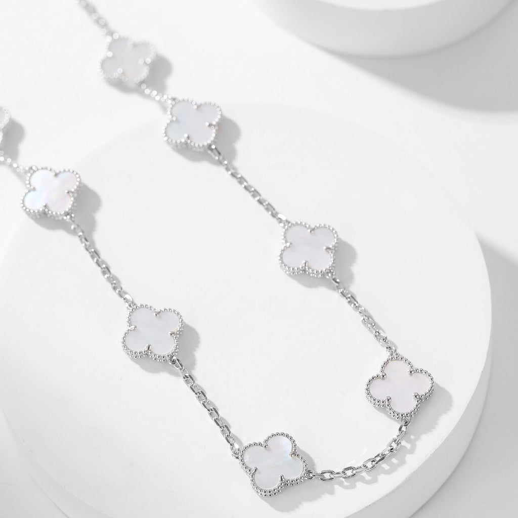 ¡®Twinkle jewelry¡¯CLOVER 10 MOTIFS WHITE MOTHER OF PEARL NECKLACE