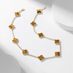 ¡®Twinkle jewelry¡¯CLOVER 10 MOTIFS TIGER EYE NECKLACE