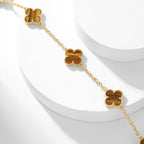 ¡®Twinkle jewelry¡¯CLOVER 10 MOTIFS TIGER EYE NECKLACE