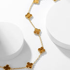 ¡®Twinkle jewelry¡¯CLOVER 10 MOTIFS TIGER EYE NECKLACE